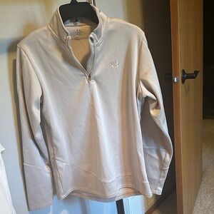 Under Armour Light Tan Quarter-Zip Pullover
